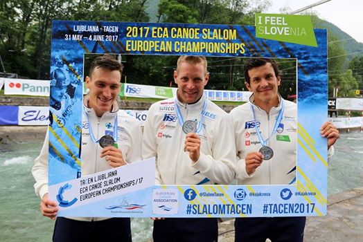 Benjamin Savšek, Anže Berčič in Luka Božič so evropski podprvaki