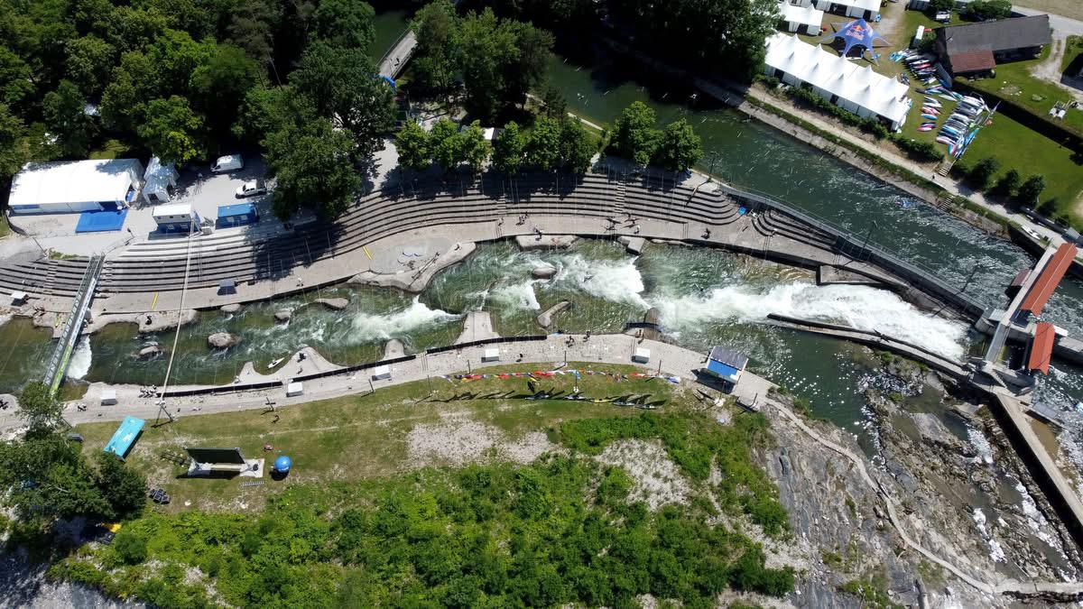 Kajakaški poligon Tacen iz zraka
